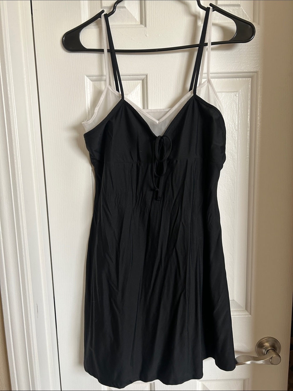 Wild Fable Black & White Lace-Trim Slip Dress - Women's Intimates